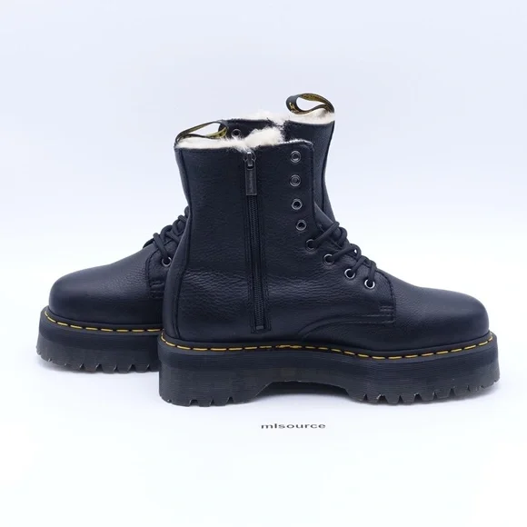 NEW Dr. Martens Women's Jadon Faux Fur Lined 8 Eye Platform Water Resistant Boot - Picture 2 of 12